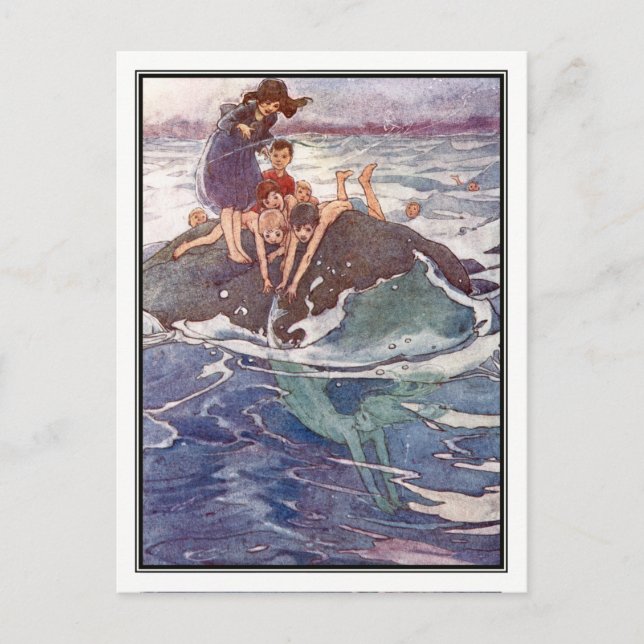 John Tries to Catch a Mermaid by Alice B. Woodward Postcard (Front)