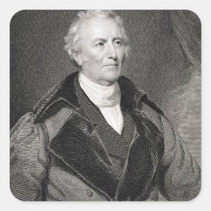 John Trumbull (1756-1843) engraved by Asher Brown Square Sticker