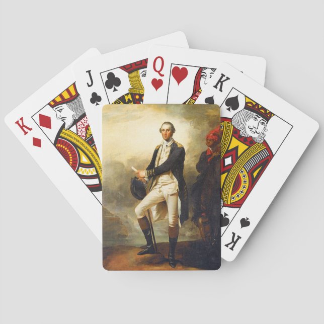 John Trumbull - George Washington Before Trenton Playing Cards (Back)