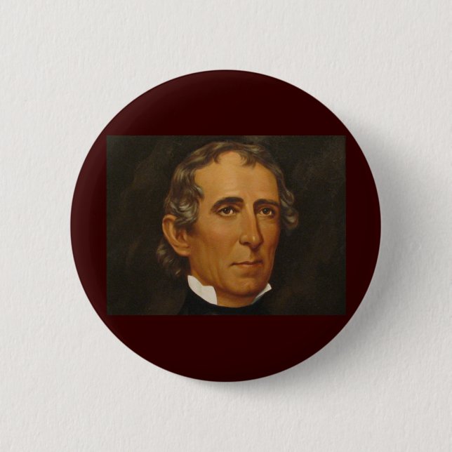 John Tyler 10 6 Cm Round Badge (Front)
