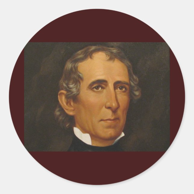 John Tyler 10th Classic Round Sticker (Front)