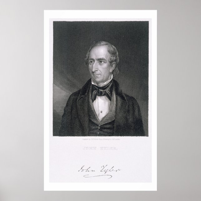 John Tyler, engraved by John B. Forrest (1814-70) Poster (Front)