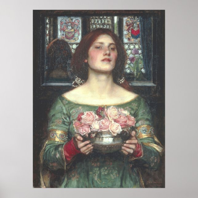 John W Waterhouse - Gather Ye Rosebuds (1908) Poster (Front)