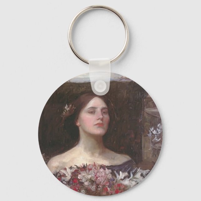 John Waterhouse- Gather Ye Rosebuds or Ophelia Key Ring (Front)