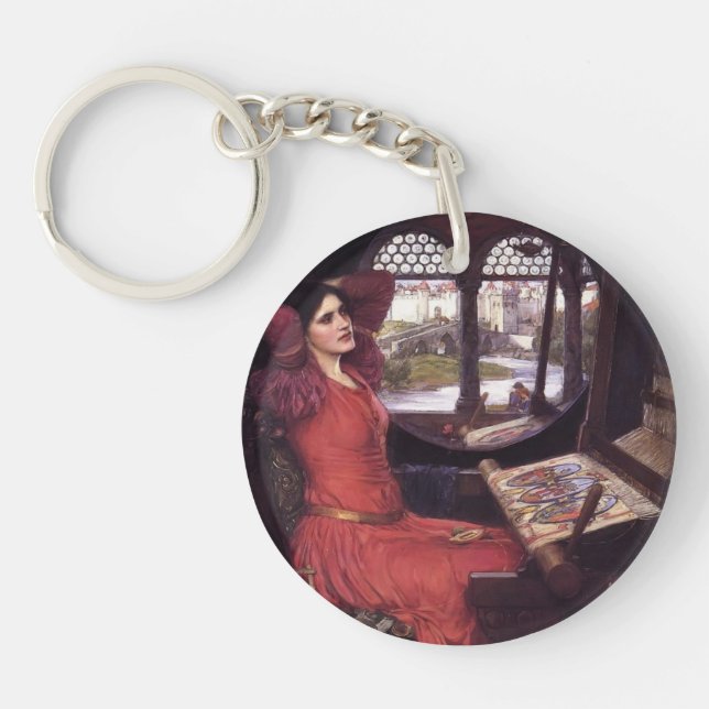 John Waterhouse- Lady of Shalott Key Ring (Front)