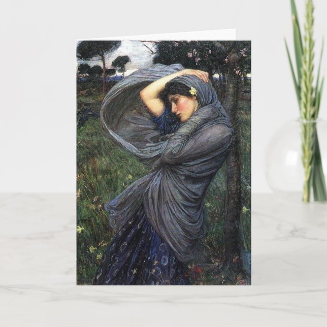 John Waterhouse Pre-Raphaelite Boreas Card (Front)