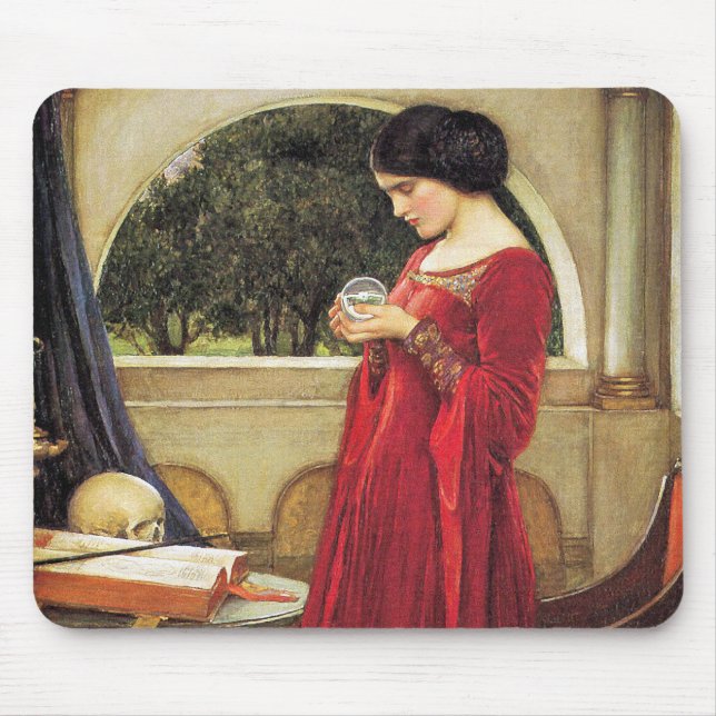 John Waterhouse - The Crystal Ball (detail) Mouse Pad (Front)