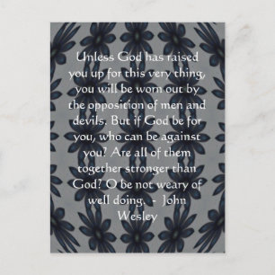 John Wesley Inspiration Quote With Amazing Design Postcard