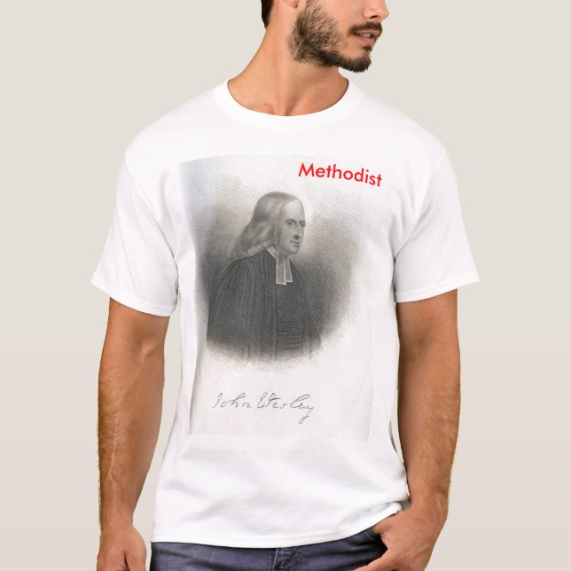 John Wesley Methodist Tee shirt (Front)