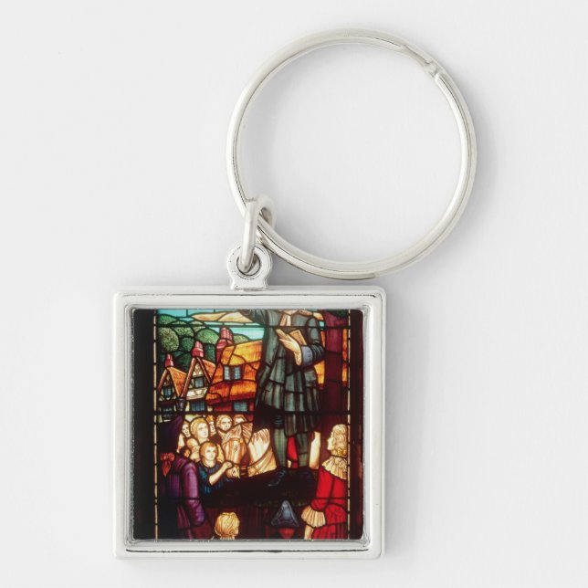 John Wesley  Preaching the Gospels in England Key Ring (Front)
