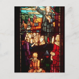 John Wesley Preaching the Gospels in England Postcard