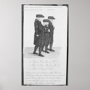 John Wesley walking in Edinburgh between James Poster