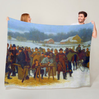 John Whetten Ehninger Turkey Shoot 1879 Fleece Blanket