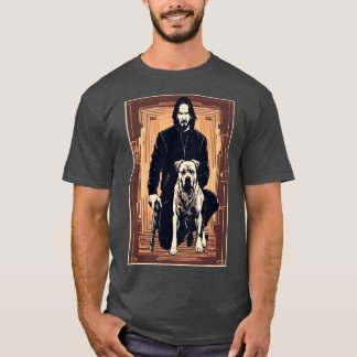 John Wick With Parabellum and His Trusty Dog Sunse T-Shirt