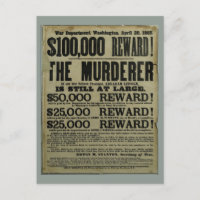 John Wilkes Booth Lincoln murder poster