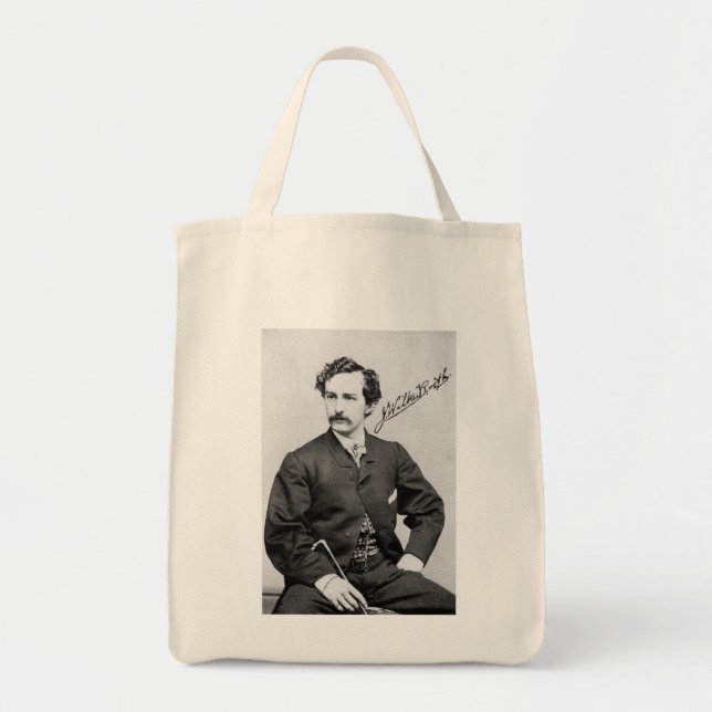 JOHN WILKES BOOTH TOTE/GROCERY BAG (Front)