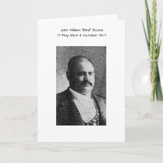 John William "Blind" Boone Card (Front)