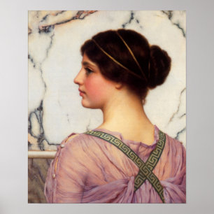 John William Godward - A grecian lovely Poster