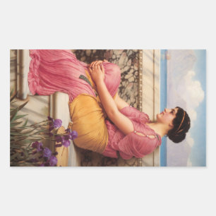 John William Godward - Absence makes the heart gro Rectangular Sticker
