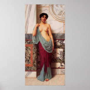 John William Godward - At the Thermae Poster