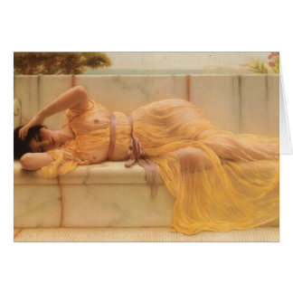 John William Godward- Girl in yellow Drapery