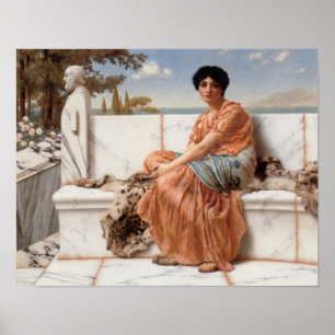 John William Godward - In the Days of Sappho Poster