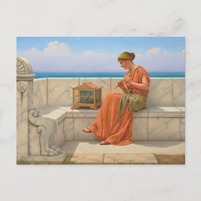 John William Godward Songs and Bird Art Postcard (Front)