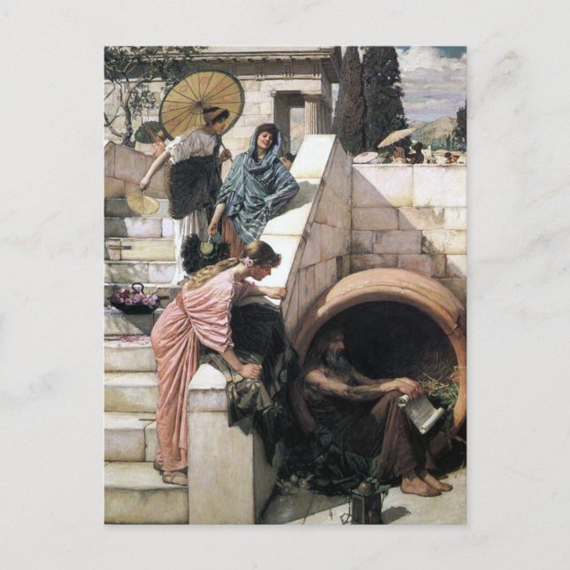 John William Waterhouse - Diogenes Postcard (Front)