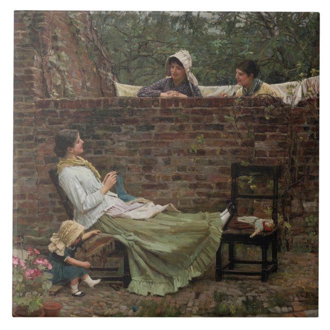 John William Waterhouse - Good Neighbours Ceramic Tile (Front)