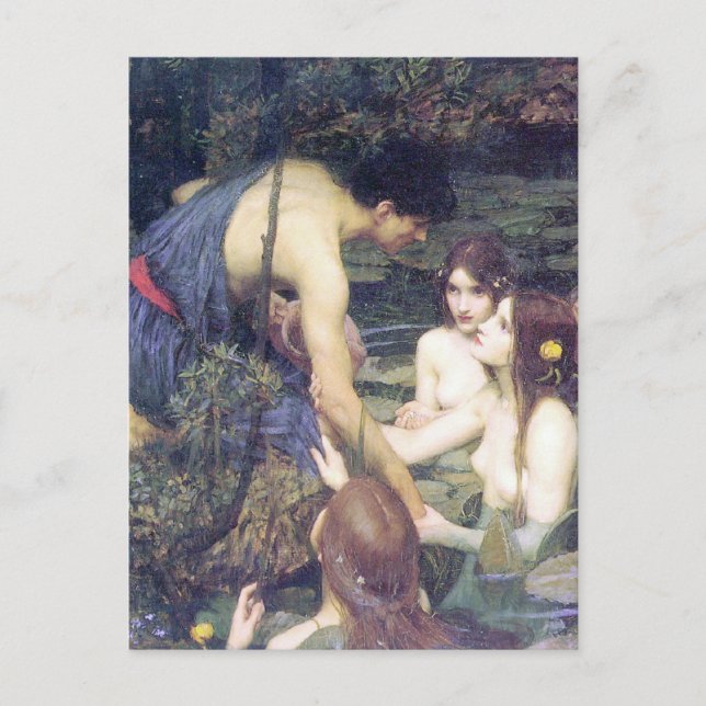John William Waterhouse - Hylas and the Nymphs Postcard (Front)