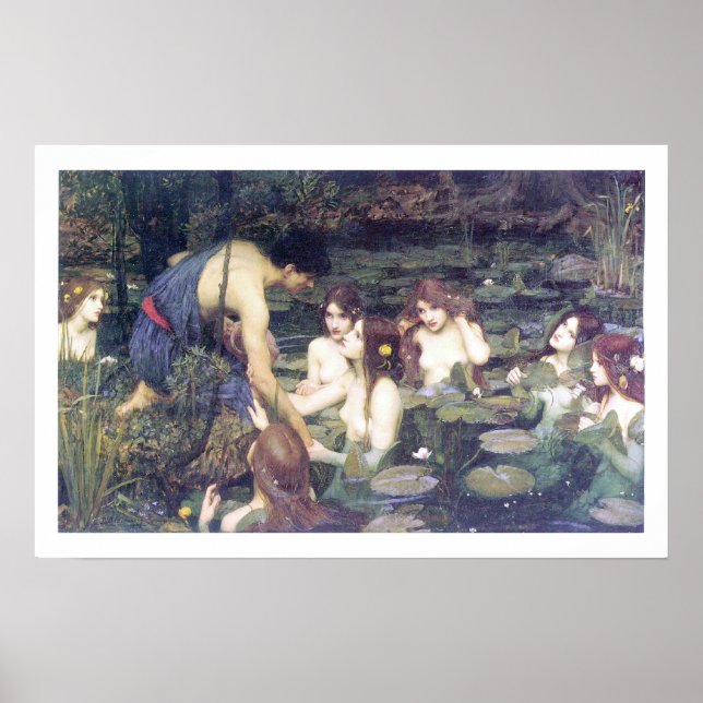 John William Waterhouse - Hylas and the Nymphs Poster (Front)