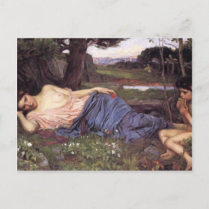 John William Waterhouse-Listen to my Sweet Pipings Postcard