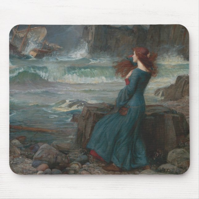 John William Waterhouse - Miranda - The Tempest Mouse Pad (Front)