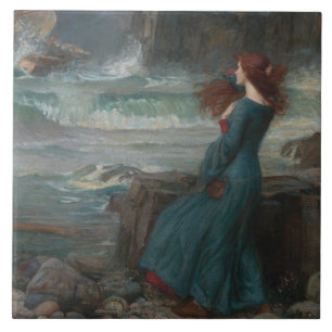 John William Waterhouse - Miranda - The Tempest Tile