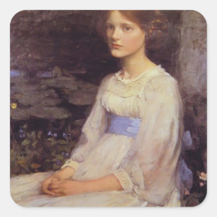 John William Waterhouse- Miss Betty Pollock Square Sticker