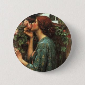 John William Waterhouse, My Sweet Rose (1903) 6 Cm Round Badge