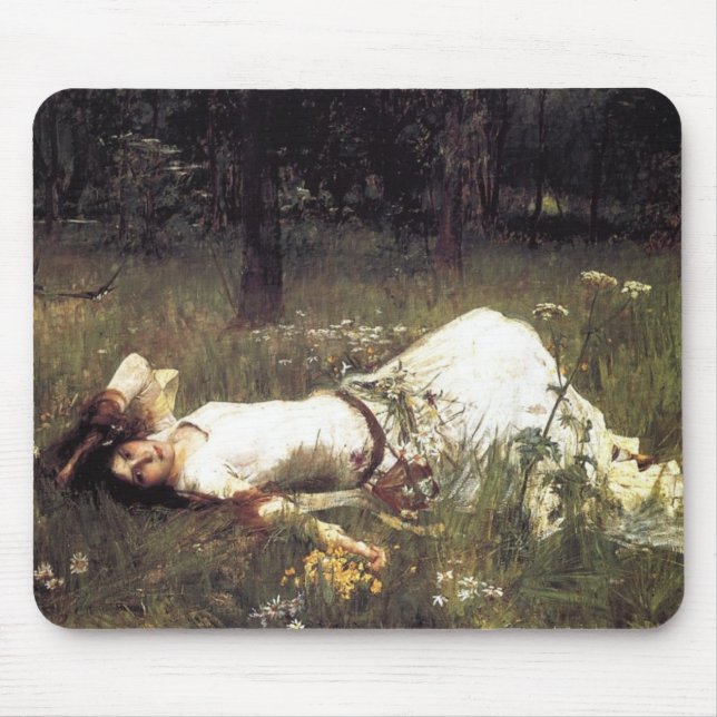 John William Waterhouse - Ophelia 1889 Mouse Pad (Front)