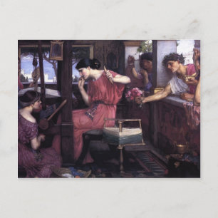 John William Waterhouse- Penelope and the Suitors Postcard