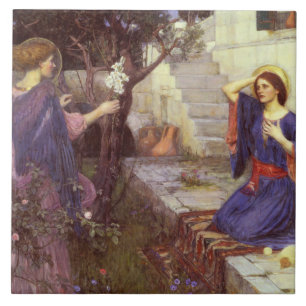 John William Waterhouse - The Annunciation Ceramic Tile