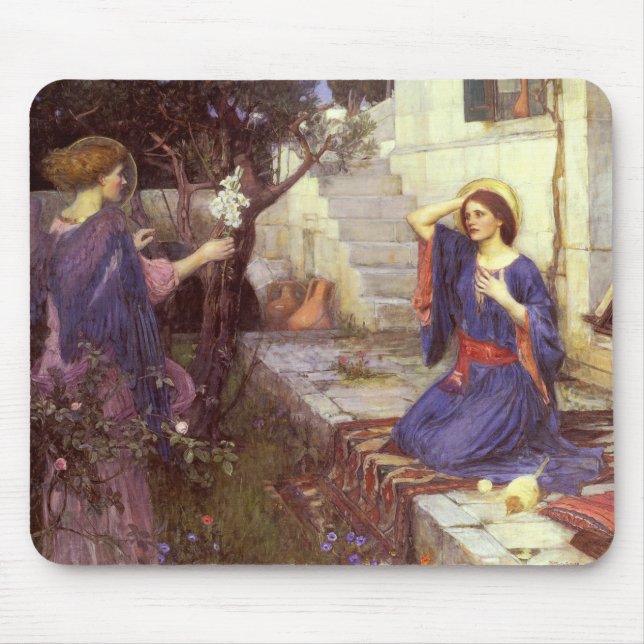 John William Waterhouse - The Annunciation Mouse Pad (Front)