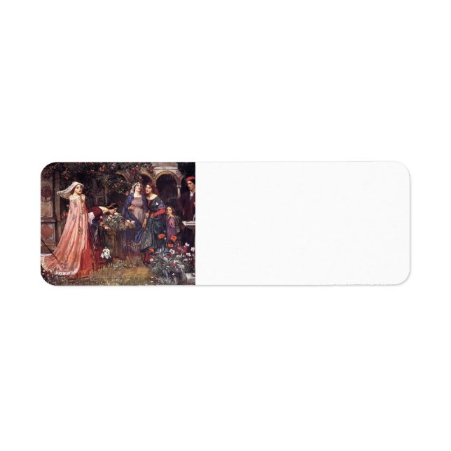 John William Waterhouse- The Enchanted Garden Return Address Label (Front)