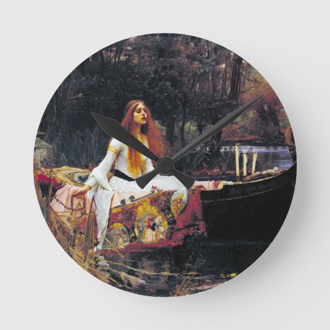 John William Waterhouse The Lady Of Shalott Round Clock (Front)