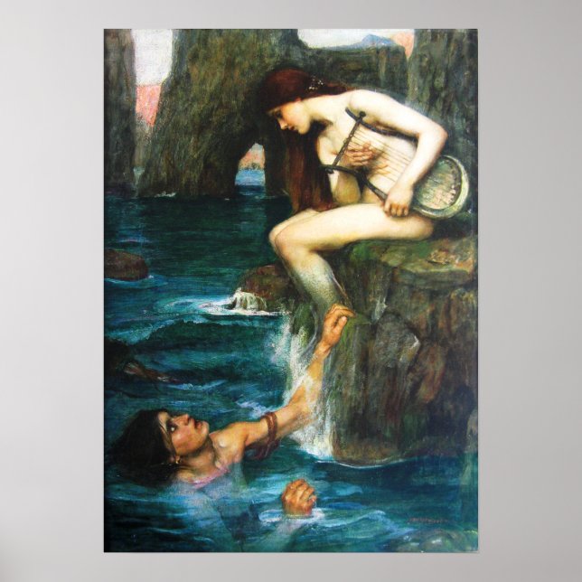 John William Waterhouse The Siren Poster (Front)