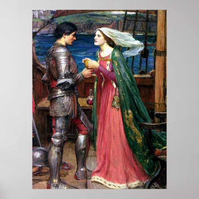 John William Waterhouse Tristan and Isolde Poster (Front)