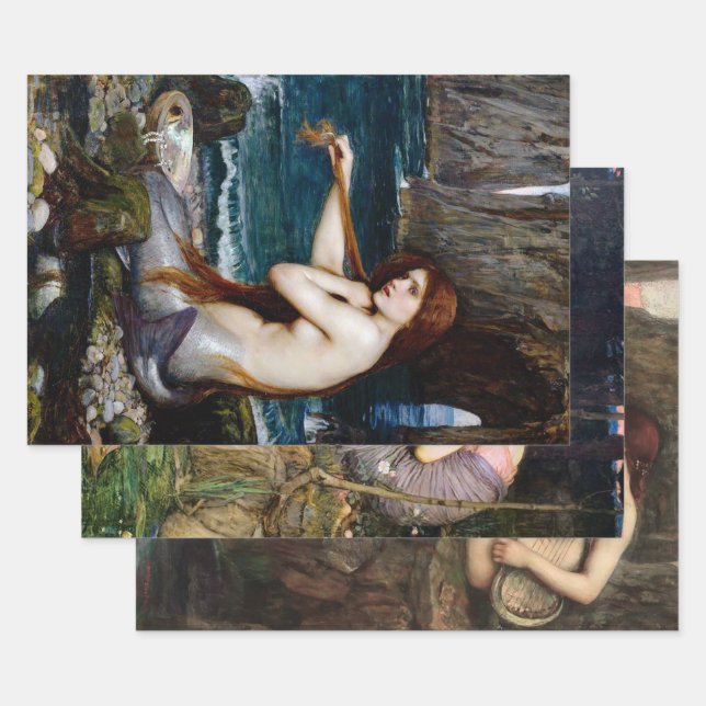 John Williams Waterhouse Pre Raphaelite Wrapping Paper Sheet (Set)