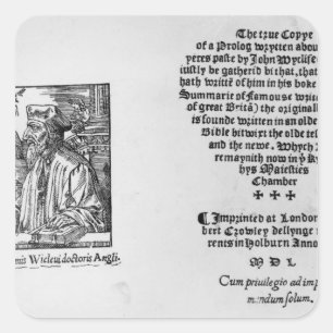 John Wycliffe Square Sticker