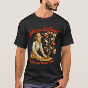 Johnny Appleseed Day September 26th Retro Tree T-Shirt
