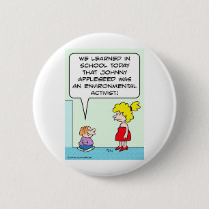 johnny appleseed environmental activist 6 cm round badge