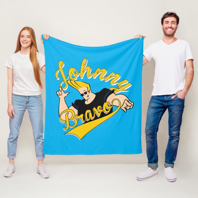 Johnny Bravo Athletic Graphic Fleece Blanket (In Situ)