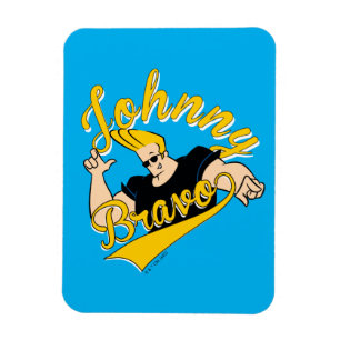 Johnny Bravo Athletic Graphic Magnet